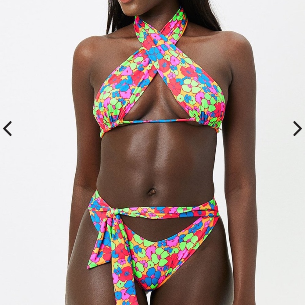 Frankie's Bikinis Floral Multicolor Bikini